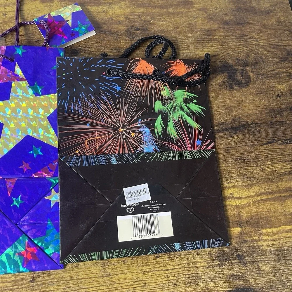 Vtg Lot Of 3 Small Gift Bags Celebrations